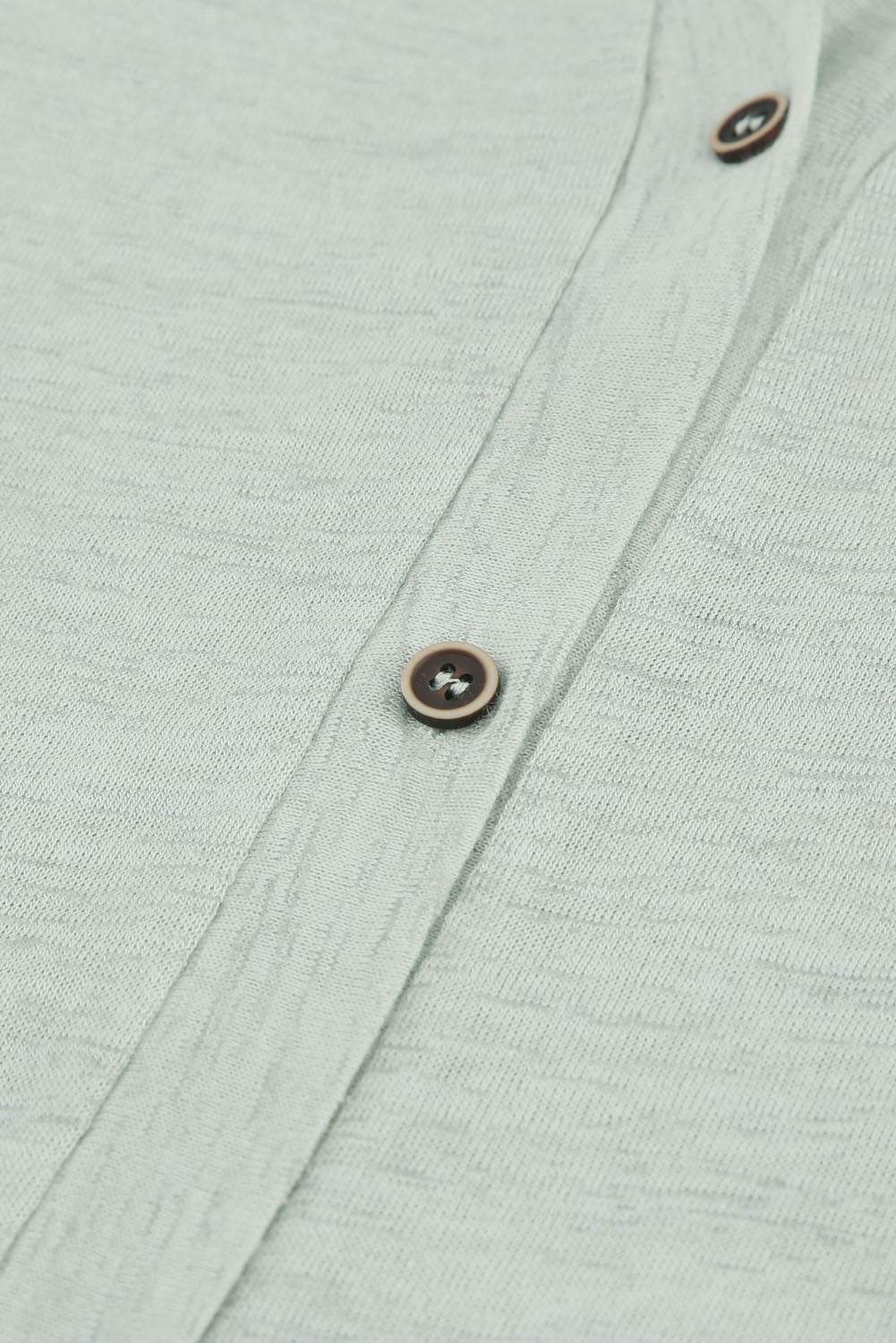 Cardigan ouvert à boutons de couleur unie beige