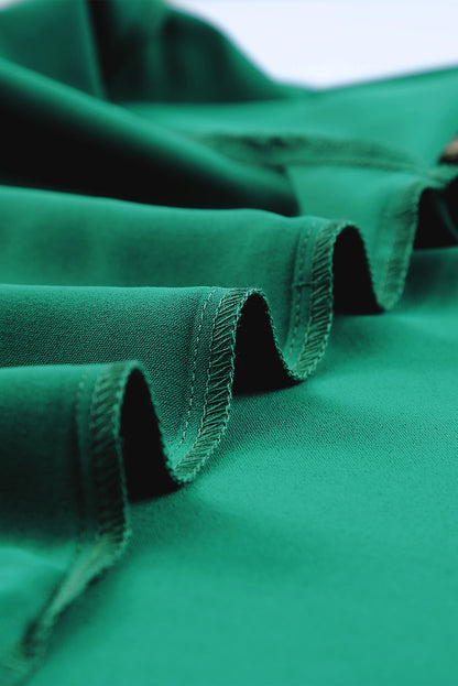 Chemisier à manches courtes et col en V avec bordure en dentelle