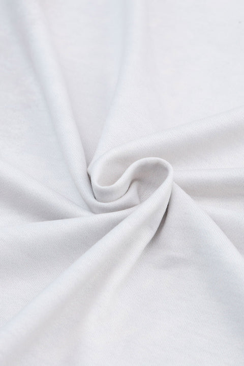 Top de media manga con estampado tie-dye blanqueado en blanco en blanco