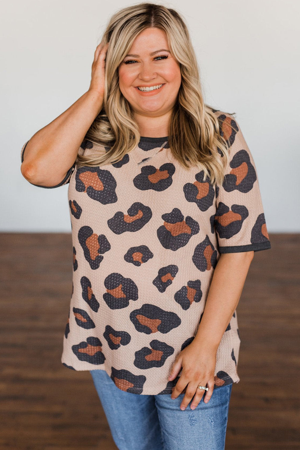 T-shirt ample imprimé léopard boyfriend 