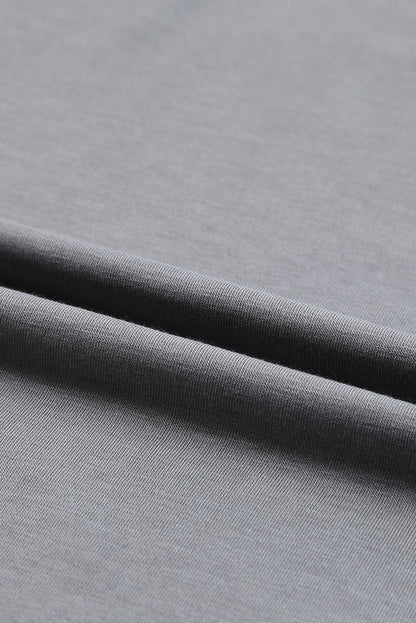 T-shirt uni à manches courtes et volants superposés 