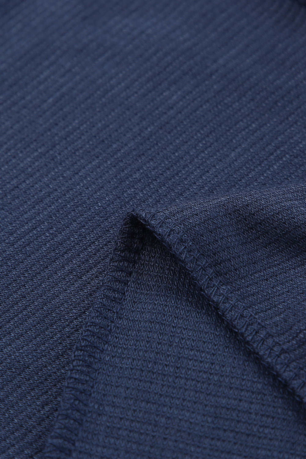 Mono casual texturizado sin mangas con cuello en V y bolsillos