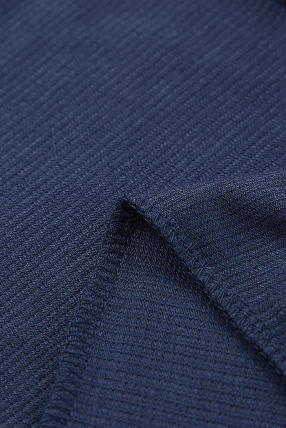 Mono casual texturizado sin mangas con cuello en V y bolsillos