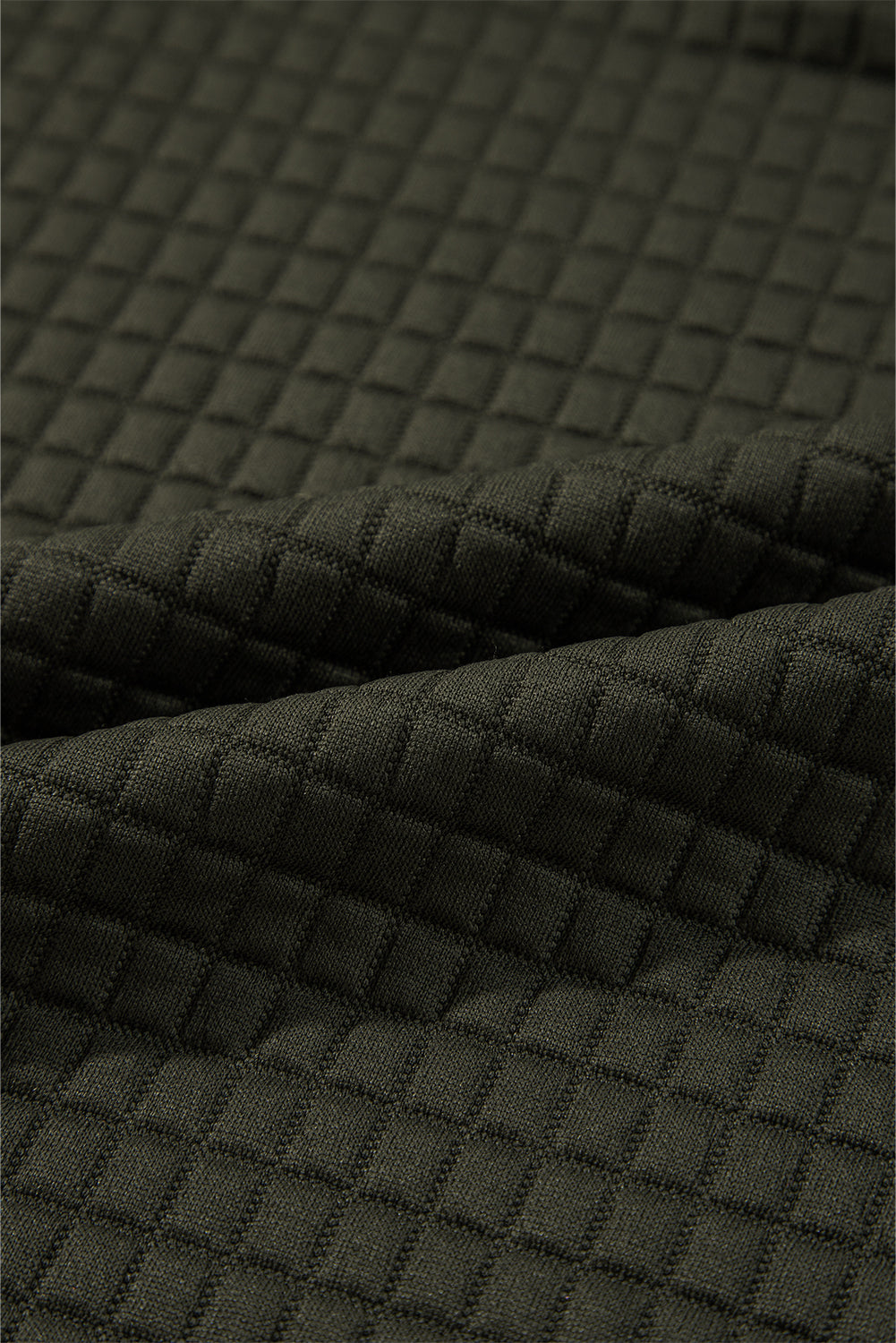 Vineyard Green Solid Color Quilted Textured Pullover and Joggers Set