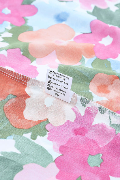 Chemisier à volants et épaules dénudées à imprimé floral