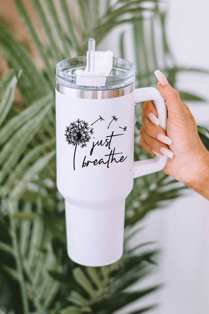 Tasse isotherme en acier inoxydable à imprimé léopard Mama avec poignée 40 oz