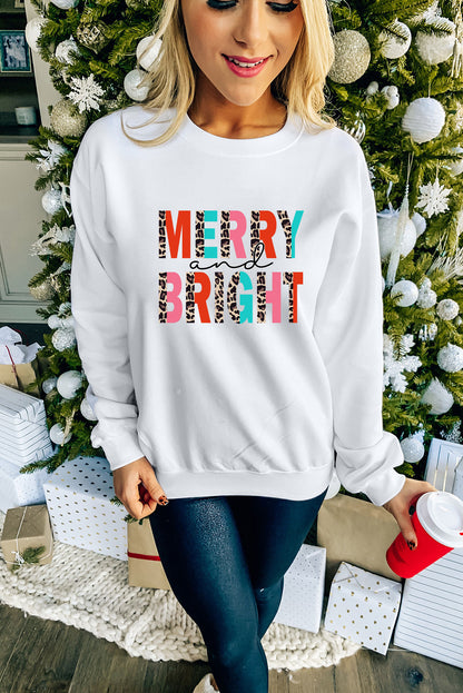 Sweat-shirt à imprimé léopard MERRY and BRIGHT