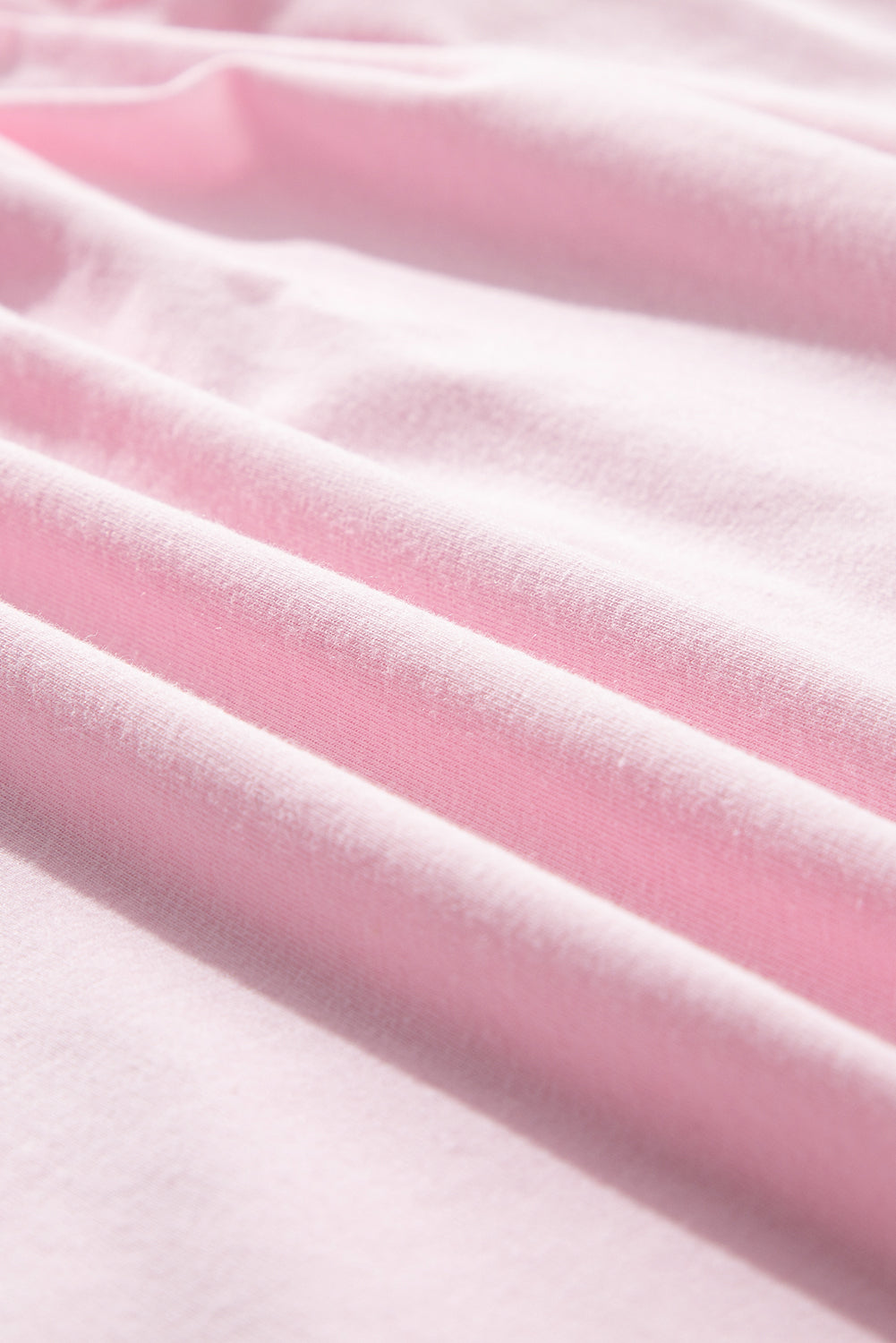 Robe babydoll rose clair unie à poches et bords bruts