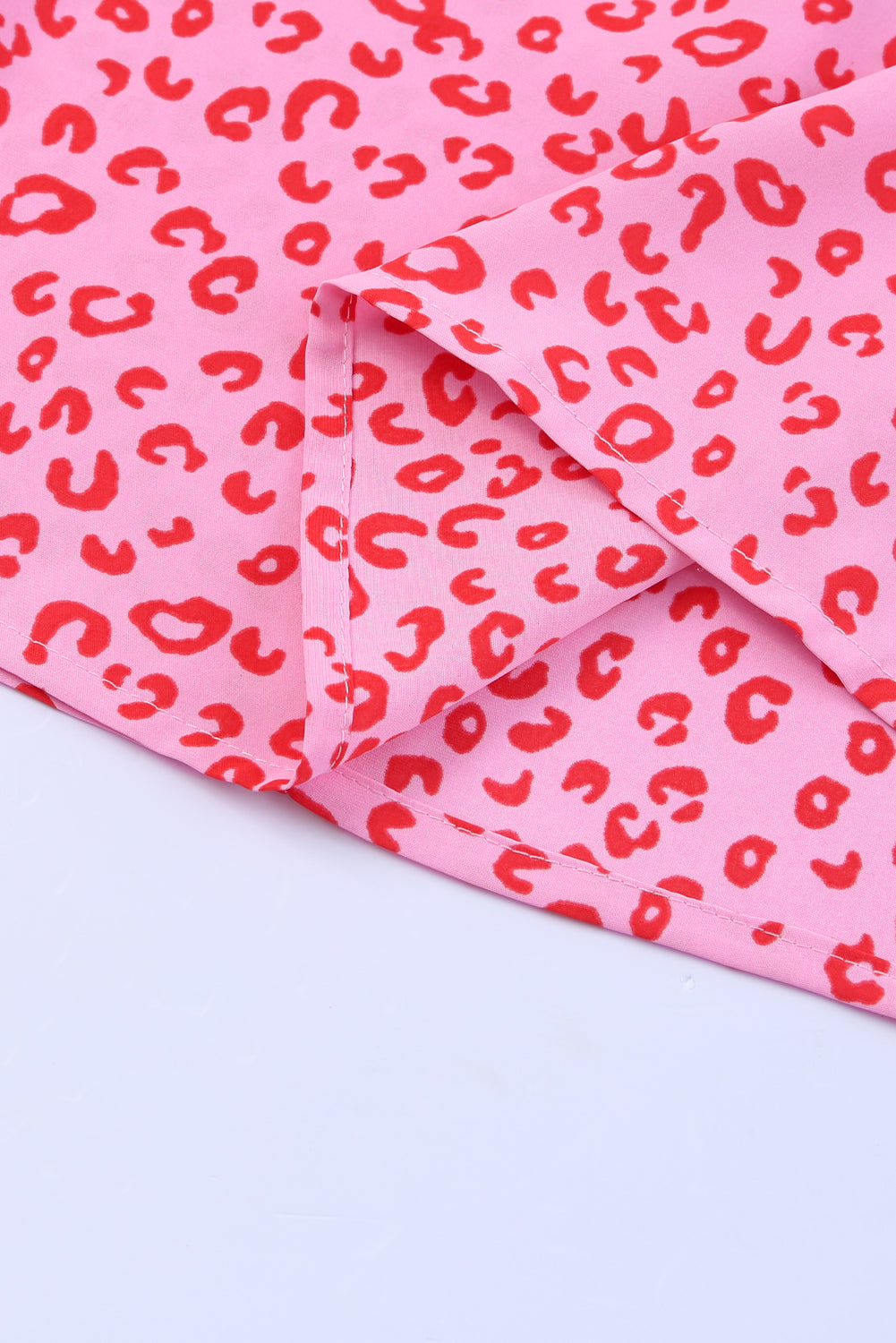 Robe droite à manches mi-longues et imprimé animal