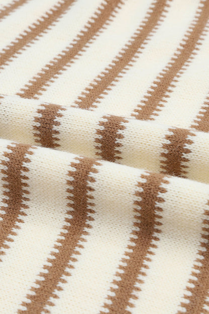 Pull oversize à rayures noires et épaules tombantes