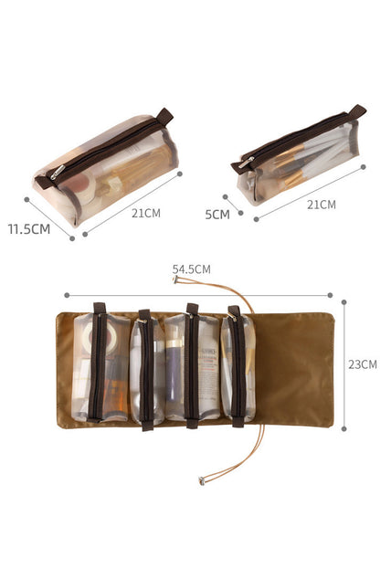 Rose Trousse de maquillage pliable 4 en 1 détachable Leegoo Peint