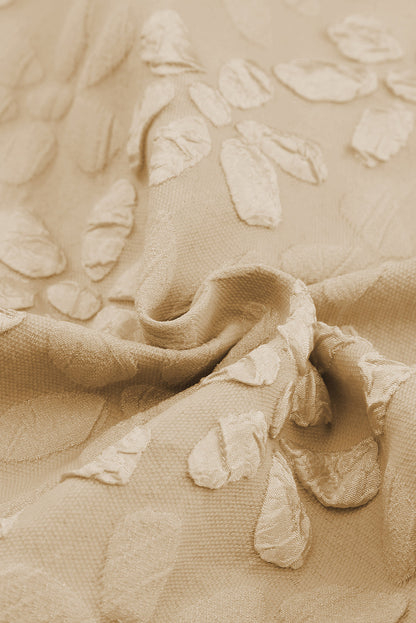 Floral Jacquard Sleeveless Mini Dress with Waist Tie