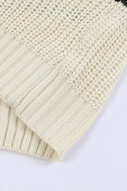 Pull en tricot rayé à épaules dénudées 