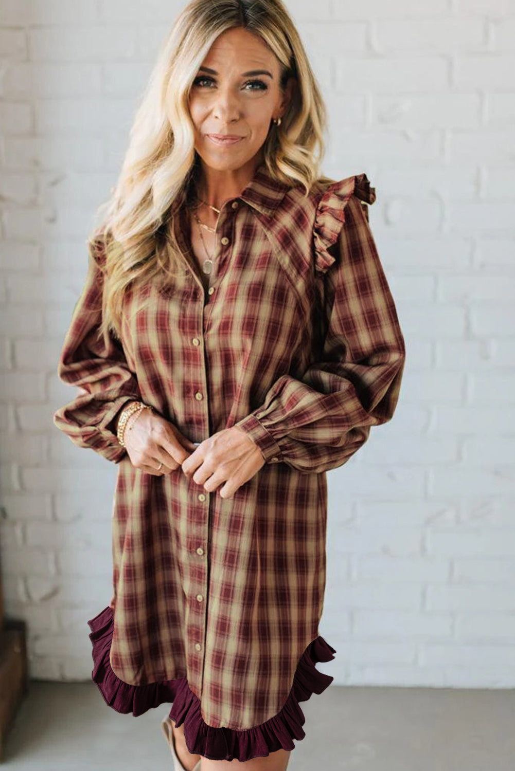 red plaid shirt dress women Cute Flannel Dress - Red Plaid Dress - Shirt Dress - Long Sleeve Dress - $52.00