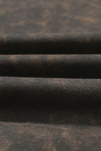 Sudadera de manga larga con hombros caídos y bolsillos con lavado ácido gris 