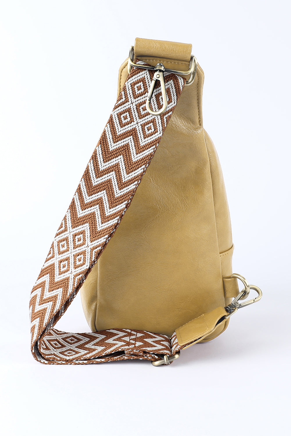 Bolso bandolera de piel sintética con cremallera