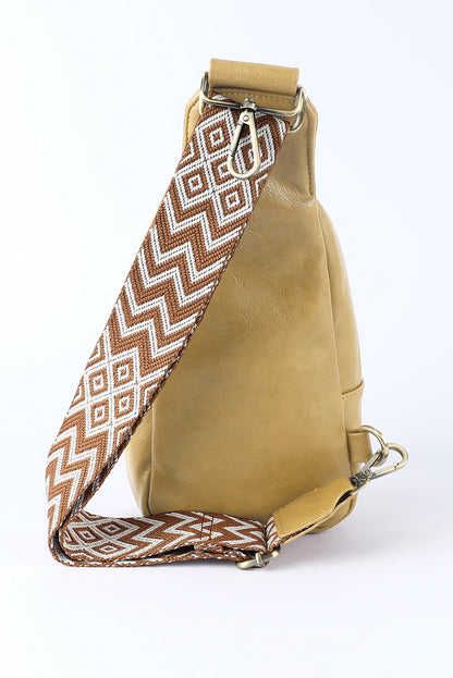 Bolso bandolera de piel sintética con cremallera