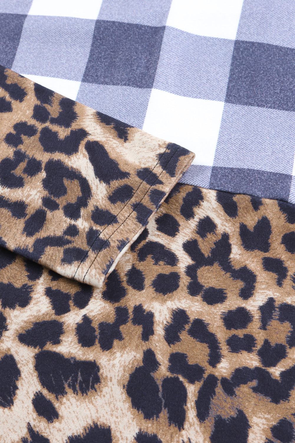 Plaid Patchwork Cowl Neck Sweatshirt