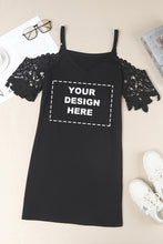 Black cSplicing Cold Shoulder Mini Dress