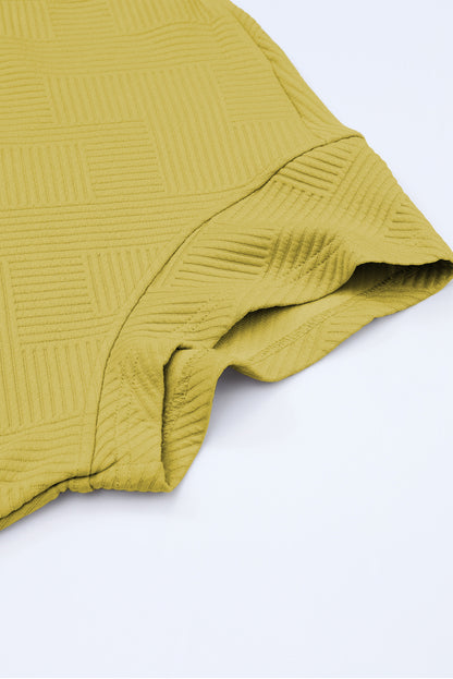 Conjunto de camiseta holgada con textura gris y pantalón con cordón