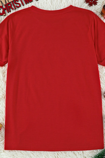 Camiseta de manga corta con estampado gráfico de Merry Christmas Trees