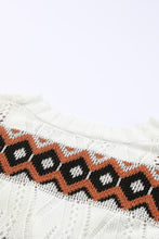Tribal Pattern Hollowed Knit Long Cardigan