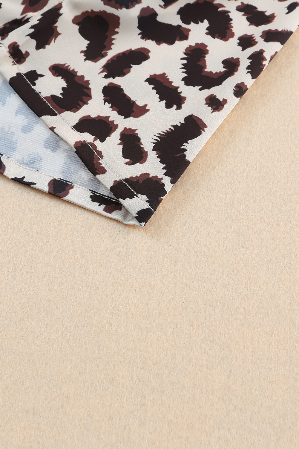 Chemisier à blocs de couleurs léopard contrasté