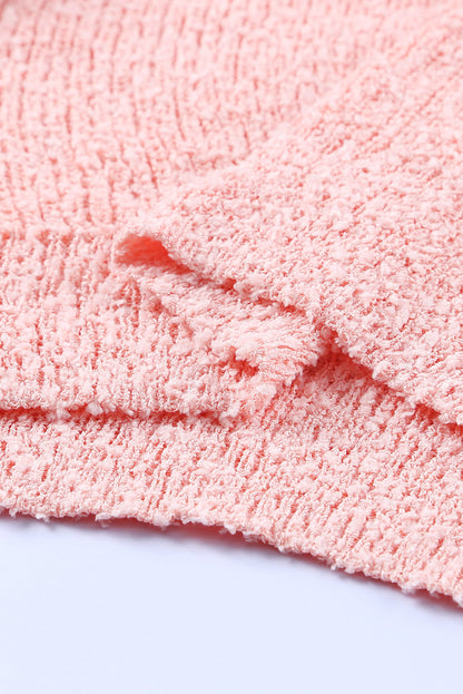 Suéter de talla grande con manga de burbuja y bloques de color