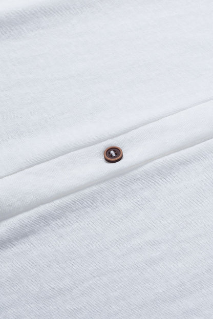 Cardigan ouvert à boutons de couleur unie beige