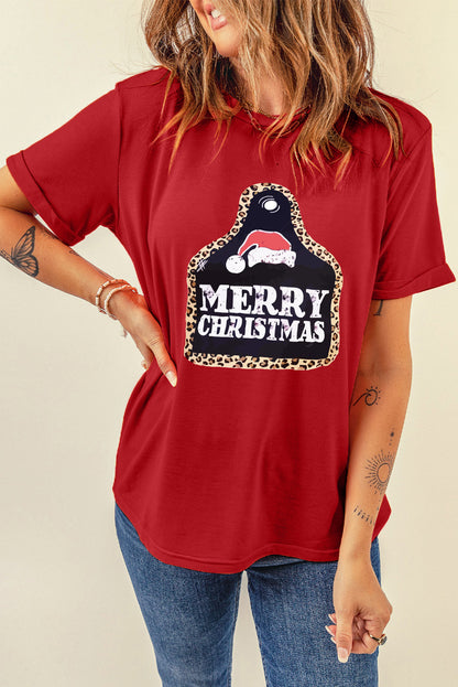 T-shirt à manches courtes avec imprimé graphique Santa Squad