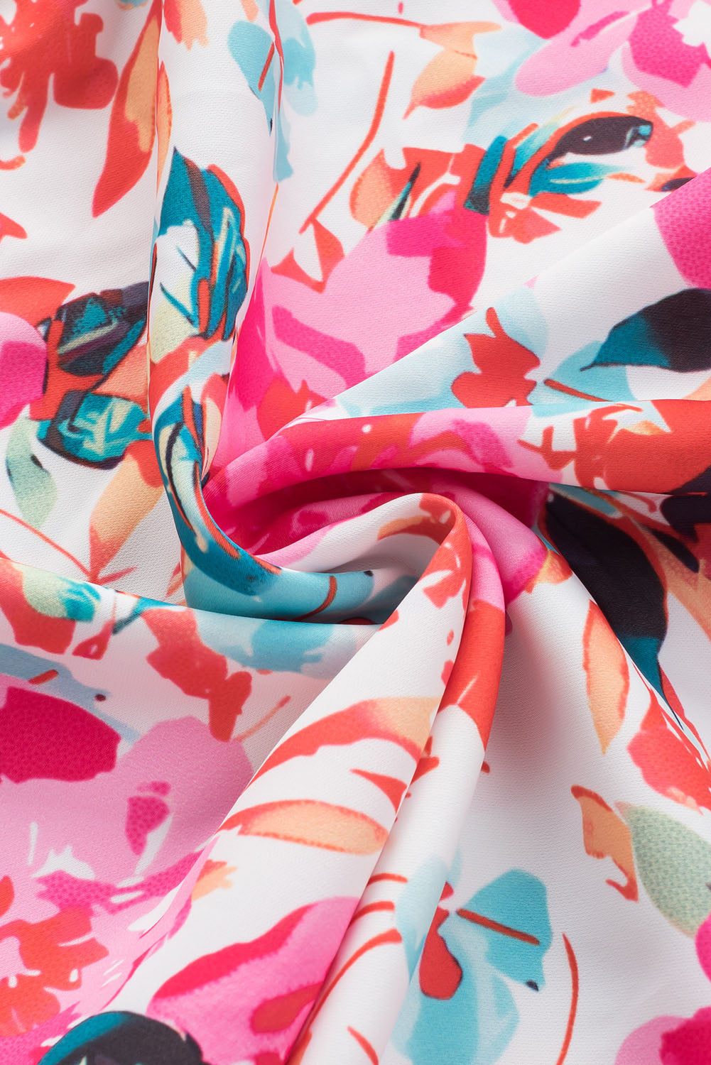 Chemisier à imprimé floral et manches flottantes à volants