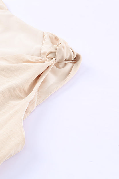 Gilet à col en V et épaules nouées 