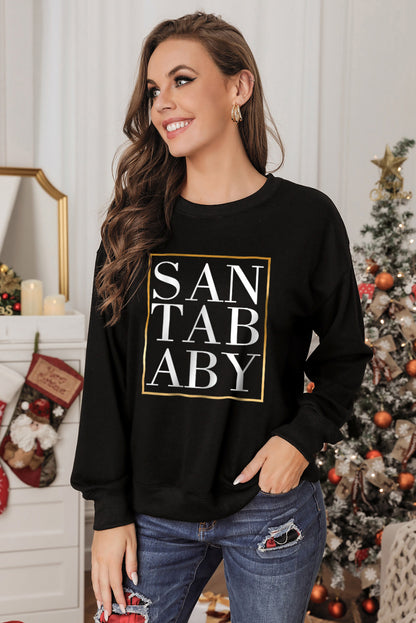 Sweat-shirt à imprimé léopard MERRY and BRIGHT