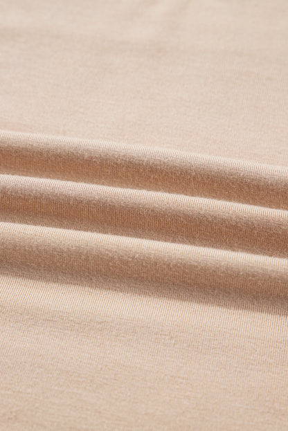 Smoke Gray Lace-trimmed Sweetheart Neckline Ruched Detail Long Sleeve T-shirt