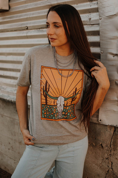 T-shirt graphique à paillettes et cœur