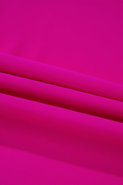 Chemisier tunique surdimensionné à col bateau et blocs de couleurs rouge rose