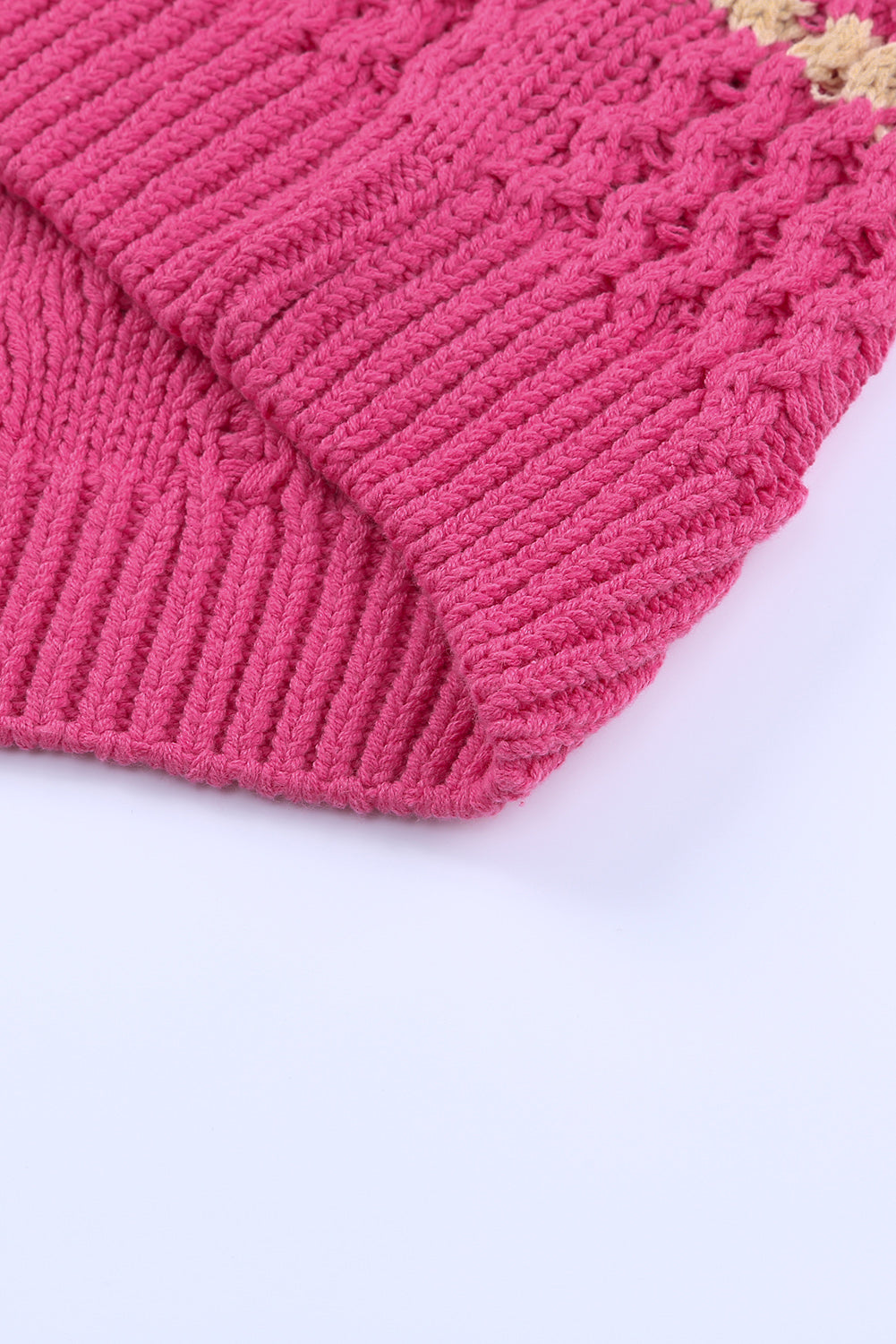 Suéter tipo jersey de punto texturizado con bloques de color a rayas 