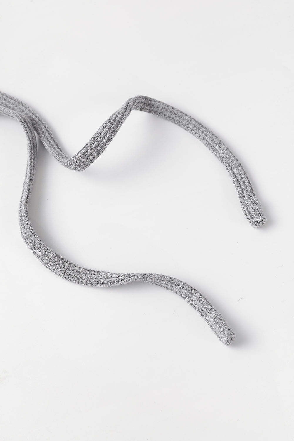 Sweat à capuche surdimensionné gris en tricot gaufré doublé polaire