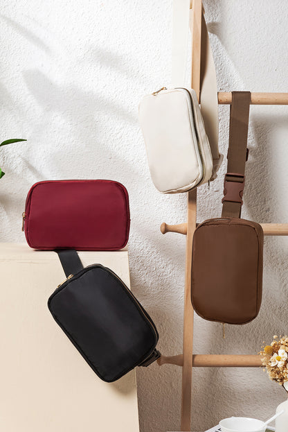 Fiery Red Waterproof Zipped Crossbody Chest Bag 20*5*14cm