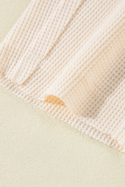 Haut ample à manches longues et col gaufré Jet Stream