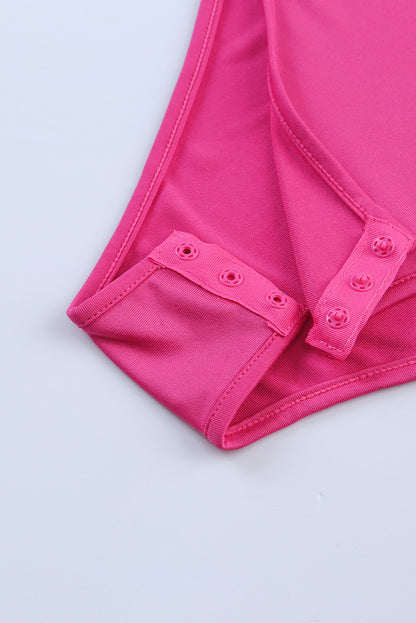 Body sans manches à col montant et paillettes 