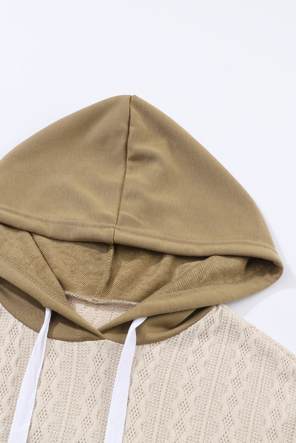 Sweat à capuche patchwork gris colorblock 