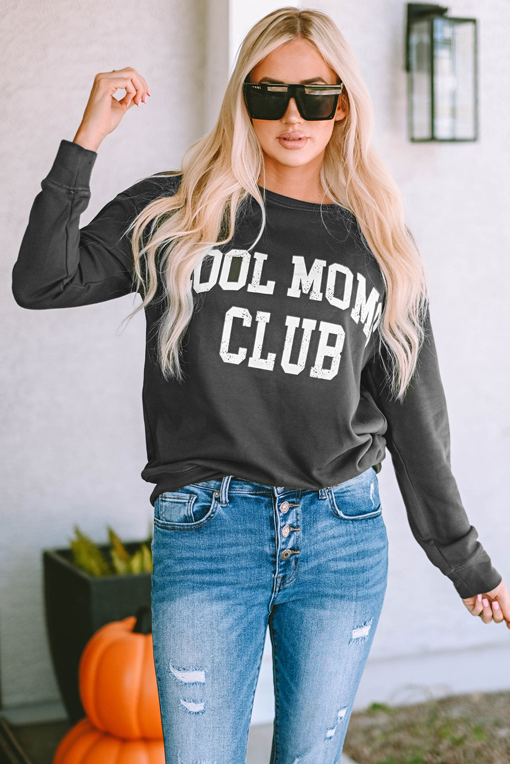 Sweat-shirt à épaules tombantes COOL MOMS CLUB