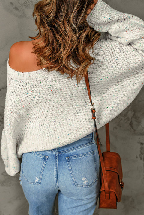 Multicolor Pilling Detail Pullover Sweater