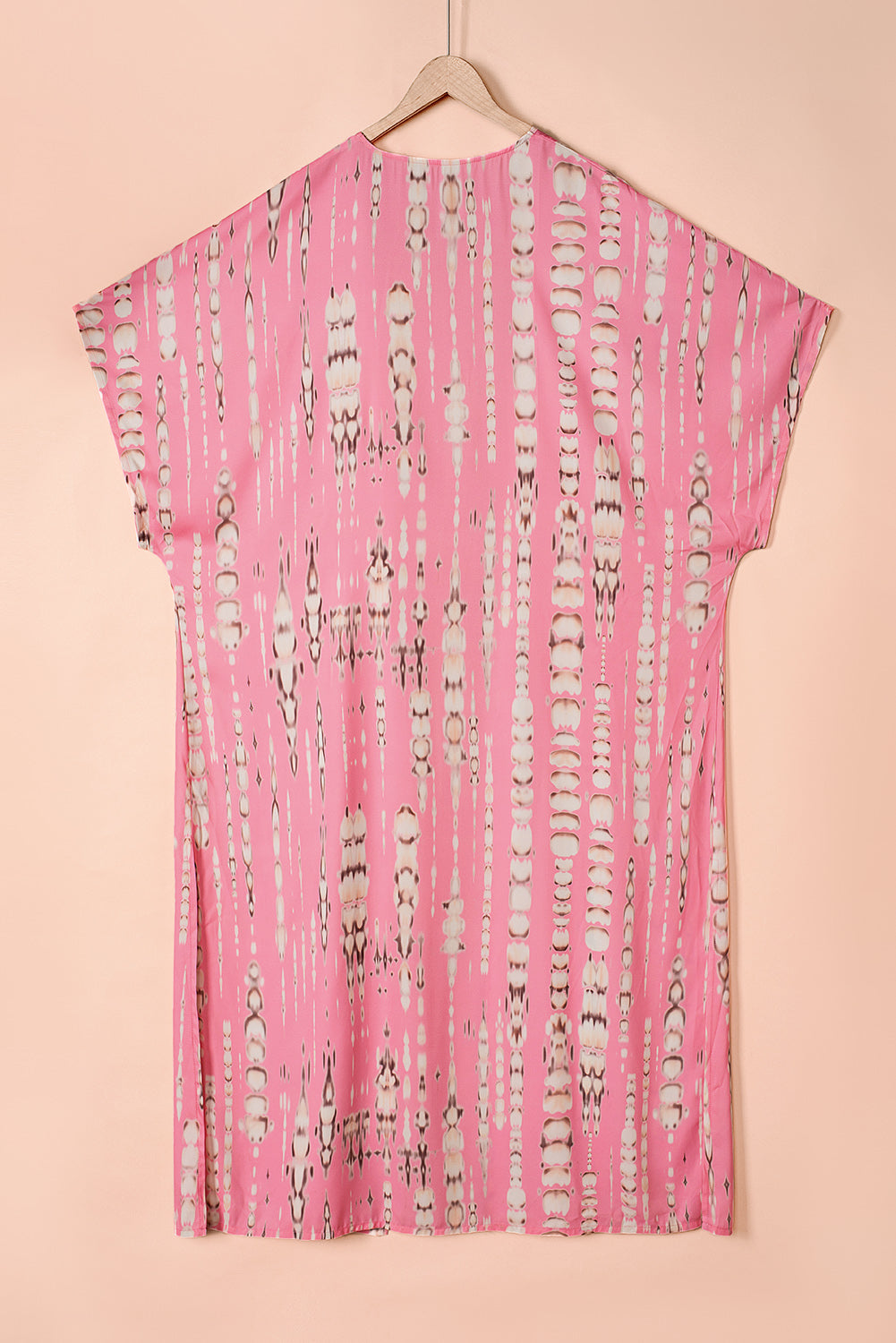 Kimono largo extragrande con efecto tie-dye bohemio 