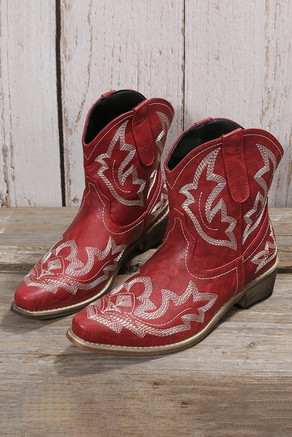 Ruby Western Embroidered Pointed Toe Cowgirl Boots