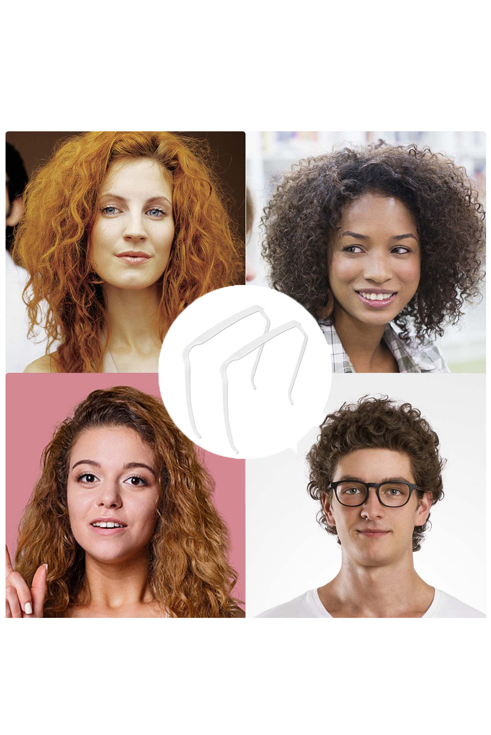 Silvery Thick Hair Squared Plastic Hair Hoop