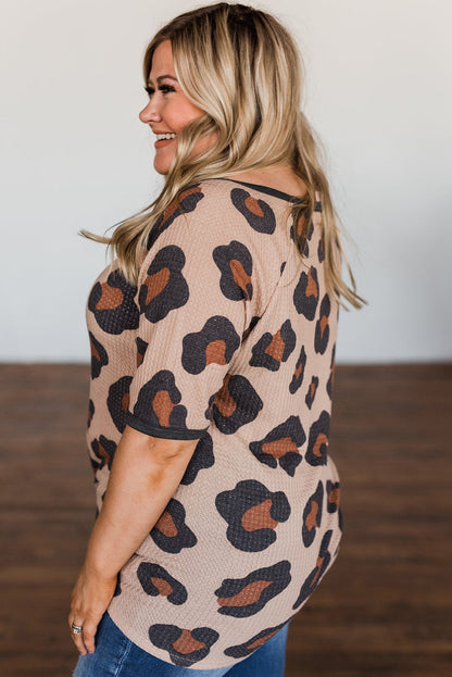 T-shirt ample imprimé léopard boyfriend 