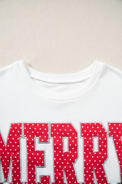 Red Plaid/ Polka Dot MERRY Holiday Long Sleeve Top and Shorts Set