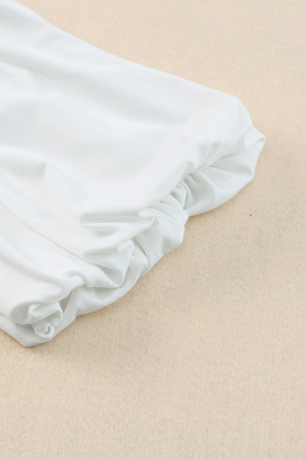 Chemisier à col rond et manches bouffantes 